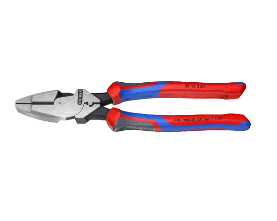 9 1/2 IN High Leverage Lineman's Pliers New England with Fish Tape Puller & Crimper