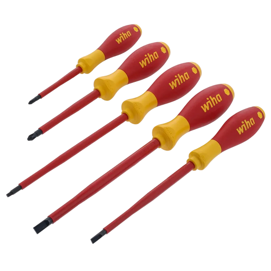 5 Piece Insulated SoftFinish Slotted/Phillips/Square Screwdriver Set