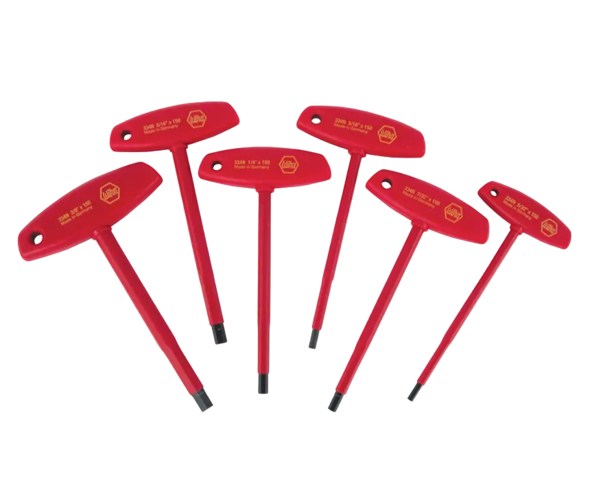 6 Piece Insulated T-Handle Hex Screwdriver Set - Inch