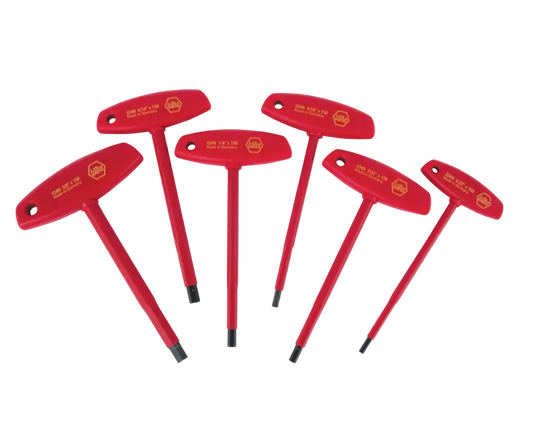 6 Piece Insulated T-Handle Hex Screwdriver Set - Inch