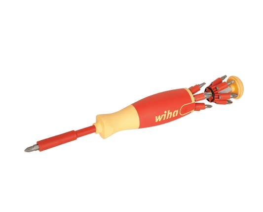 14 Piece Insulated Pop-up Bit Holder Set - Slotted, Phillips, Square, Pozidriv