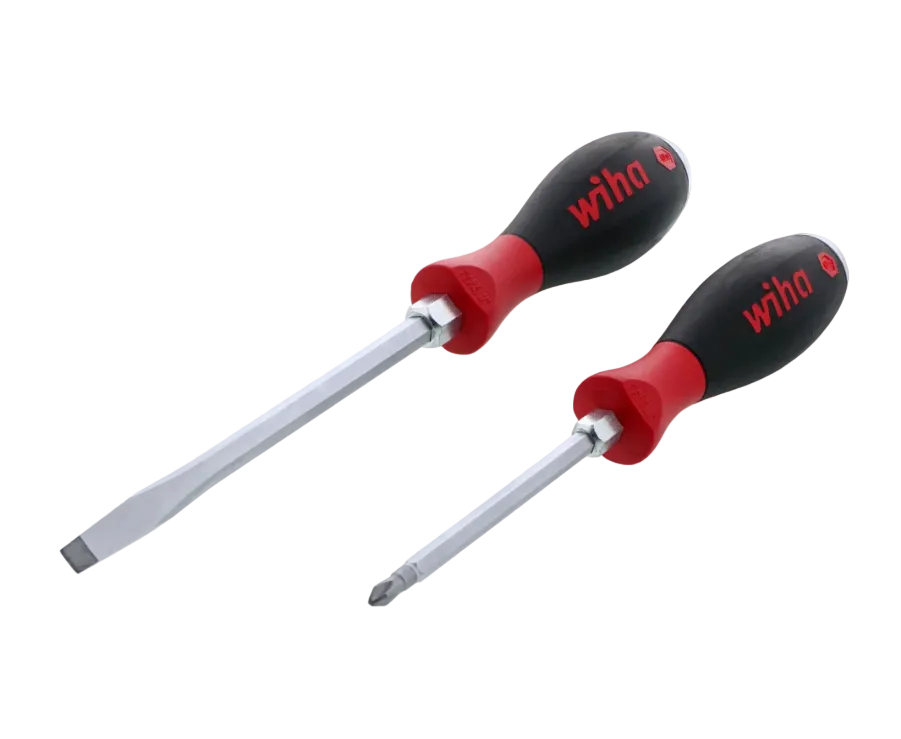 2 Piece SoftFinish XHeavy Duty Slotted and Phillips Screwdriver Set