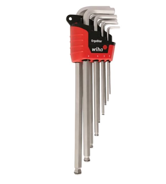 9 Piece MagicRing Ball End Long Arm Hex L-Key Set - Metric