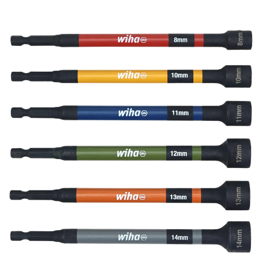 6 Piece Color Coded Magnetic Nut Setter Metric Set