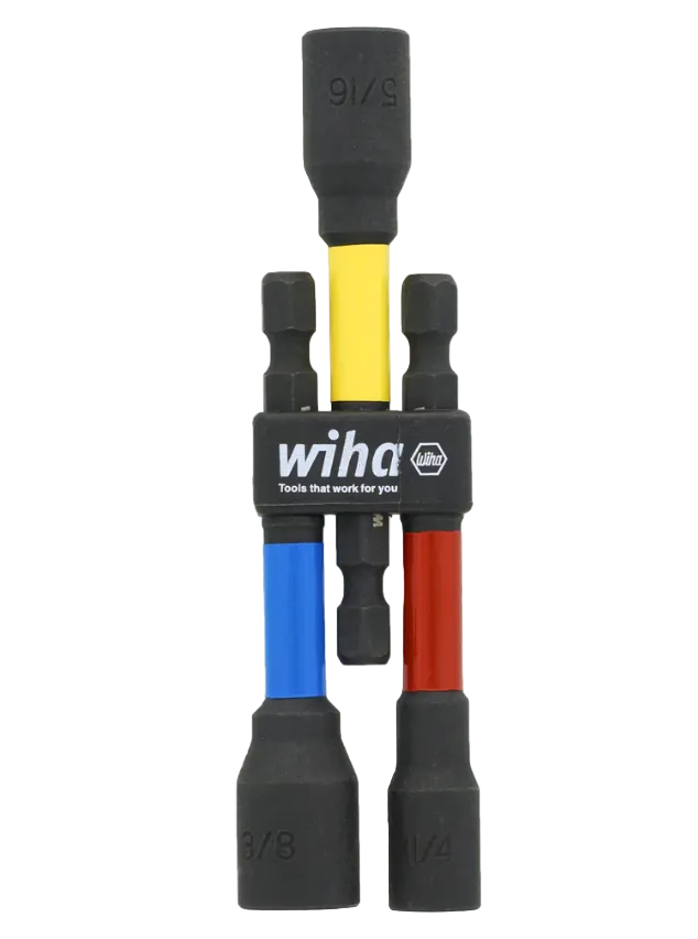 3 Piece Color Coded Magnetic Nut Setter SAE Set 3"