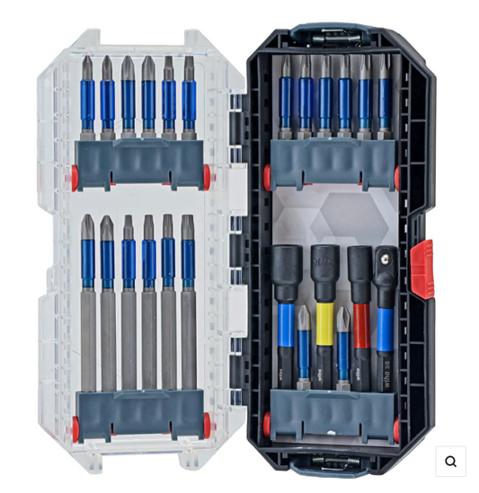 24 Piece GoStack TerminatorBlue Impact Bit Set with Nut Setters and Adapter